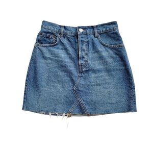 Reformation Jeans Cherry Cutoff Denim Mini Skirt‎ Milo's Wash